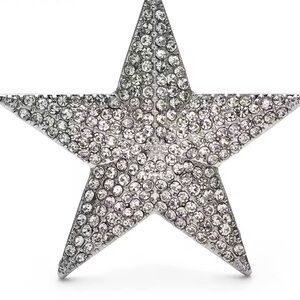 Silver Star Crystal Brooch